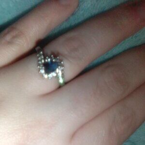 Blue diamond ring
